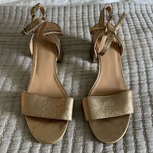 Gold Jcrew sandals size 10